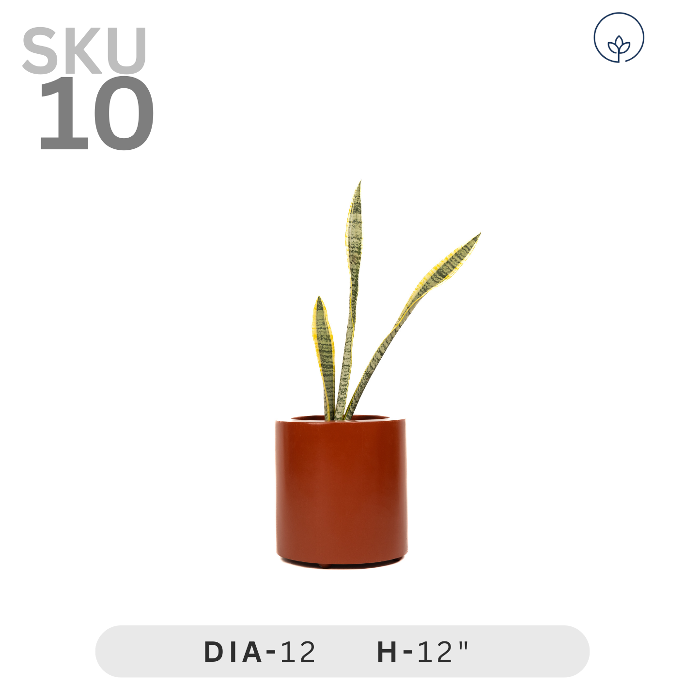SKU-10 Fiberglass Round Modern Planter Texture Finish