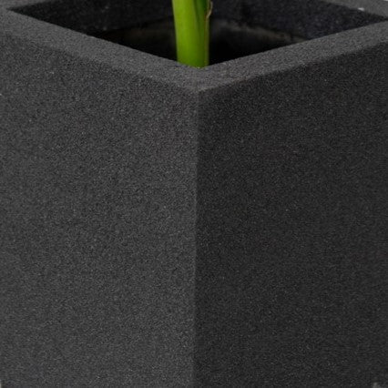 SKU-03 Fiberglass Square Modern Planter Real Stone Finish