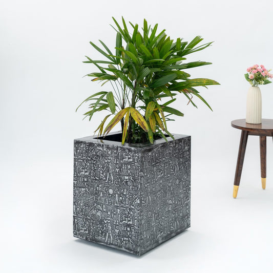 SKU-21 Fiberglass Square Modern Planter Antique Finish