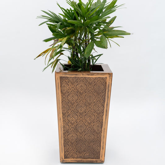SKU-18 Fiberglass Square Modern Planter Antique Finish