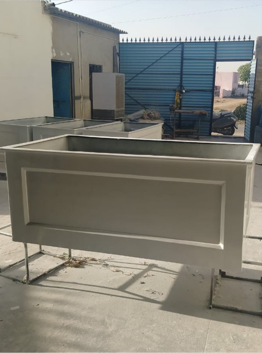 Sku-49 Large Panel-Design FRP Planter – Premium Rectangular Architectural Pot